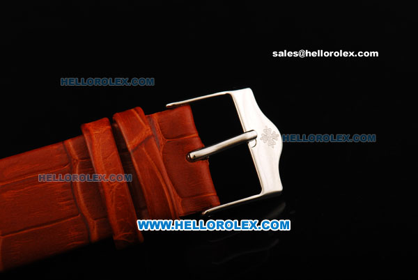 Patek Philippe Calatrava Quartz Movement with Steel Case and Leather Strap - Click Image to Close